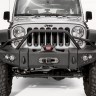 Бампер под лебедку с центральной дугой Jeep Wrangler JK 07-18 Fab Fours JK07-B1850-1