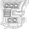 Комплект передних фар Ford F-150 15-17 NOVA-Series AlphaRex 880151