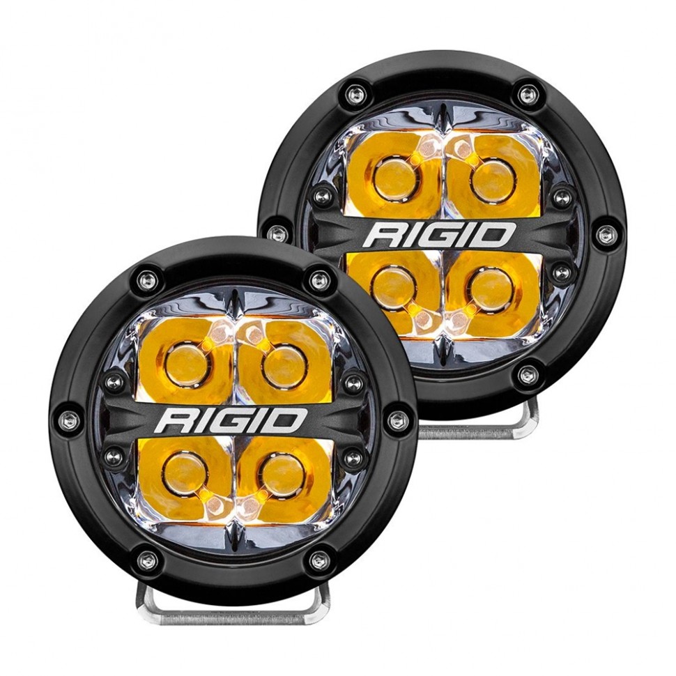 Дополнительные led фары 4" Дальний свет янтарная подсветка (пара) 360-Series Rigid Industries 36114