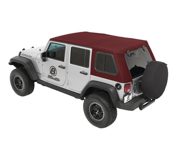 Мягкая крыша софт топ Jeep Wrangler JK 07-18 4 Door (Crushed Red Pepper Twill) Trektop Bestop 5486368